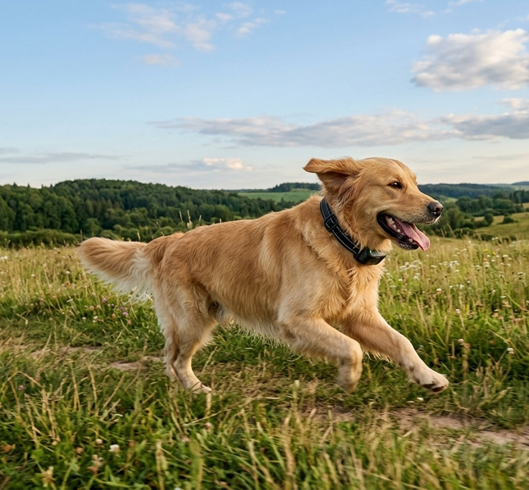Dog exploring outdoors